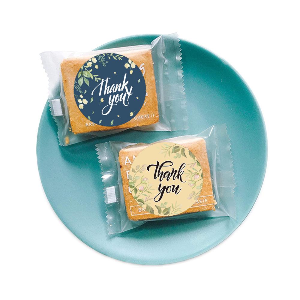100-500pcs Thank You Round Sticker Scrapbook Envelope Seal Sticker Gift Flower Decoration Stationery Label Sticker