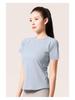 Juyitang Women's Mesh Short-Sleeve Yoga T-Shirt: Breathable, Chest-Shaping Fitness Wear