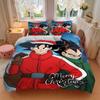 3pcs Dragon Ball Christmas Goku and Vegeta Quilt Cover Set - Soft and Cozy Bedroom, Guest Room and Dorm Decorative Bedding 3-Piece Set 1 Quilt Co