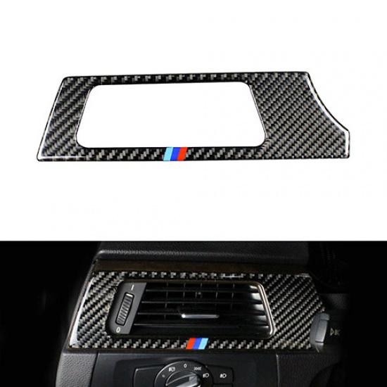 Garniture autocollante en Fiber de carbone pour intérieur de voiture, côté conducteur gauche, sortie de climatisation, pour BMW série 3 E90 E92 E93