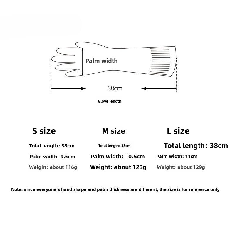 Household Cleaning Latex Gloves, Kitchen Dishwashing Waterproof and Stain-resistant Gloves, Household Anti-slip and Wear-resistant Gloves