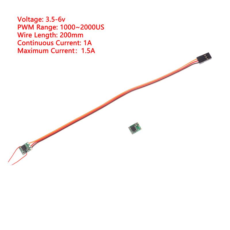 1pc Micro 1A Dual-way Brushed ESC DC 5V Electronic Speed Controller Winch Control Circuit Board for RC Model Toy Car Plane 360°