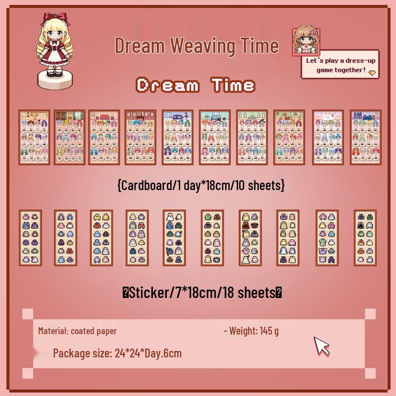Yu Xian Pixel Deco Girl Sticker Book: Cute, Educational DIY Toy for Kids