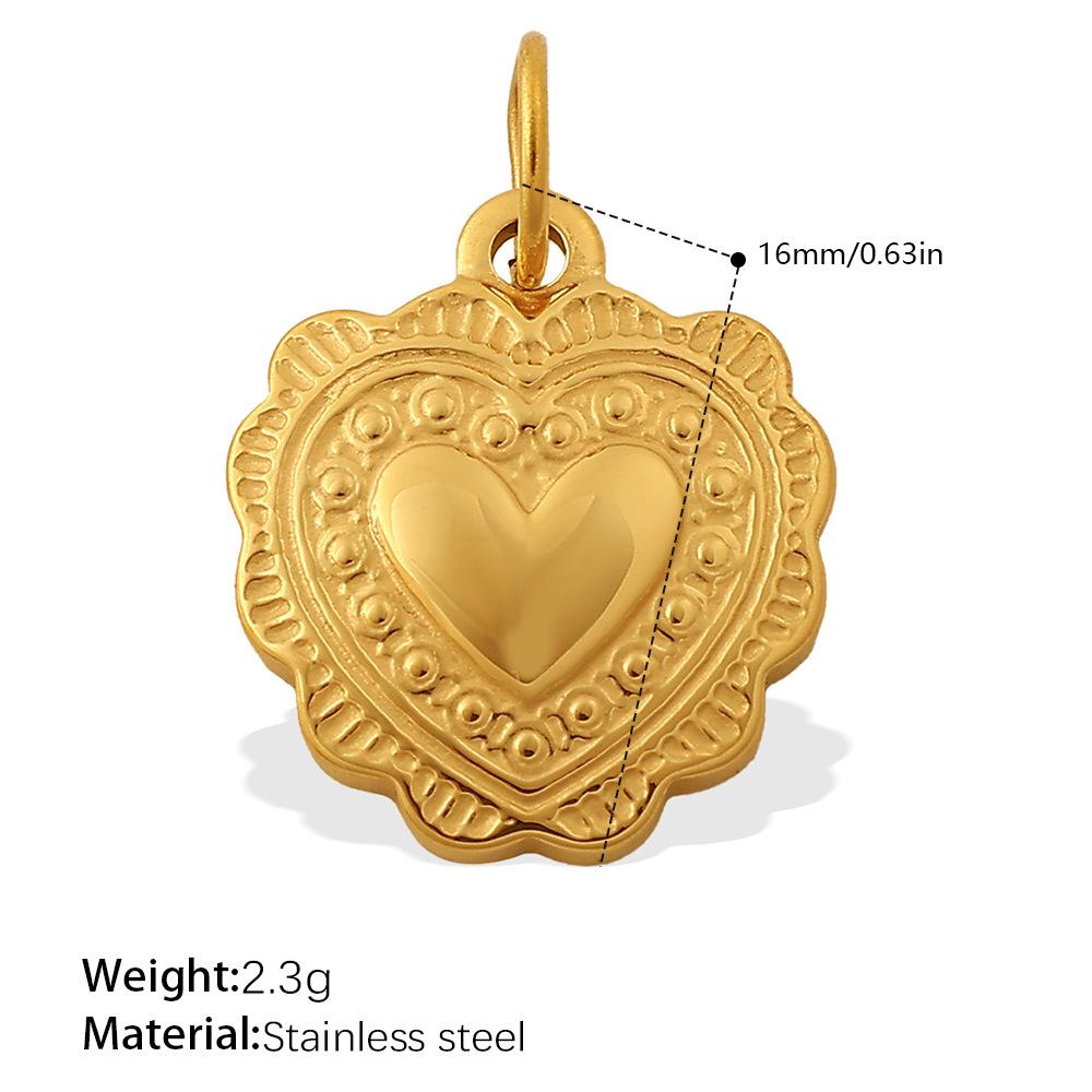 Ocean Wind Retro Diy Key Love Pendant Stainless Steel Gold-Plated Various Style Accessories