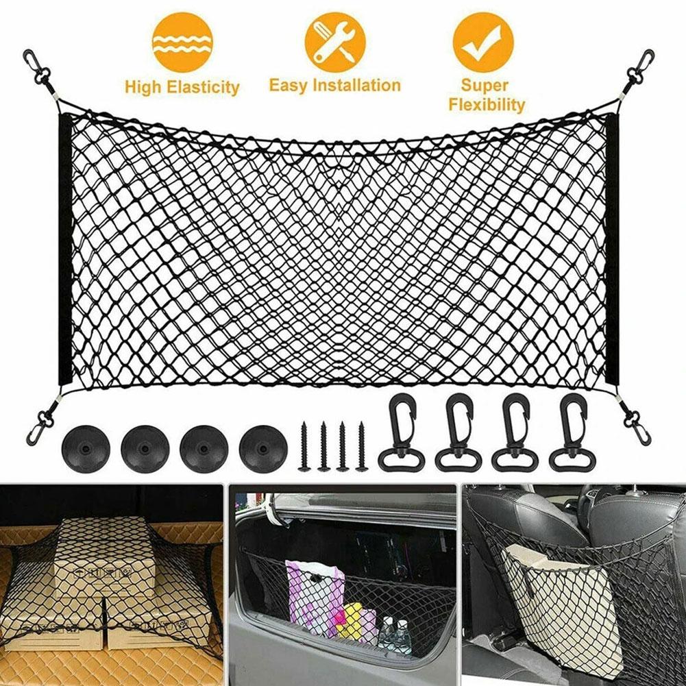 General Motors Kofferraum Doppelschicht-Aufbewahrungsnetz Tragbares Nylon-Stretch-Gepäcknetz Multifunktionales Organisations- und Aufbewahrungsnetz