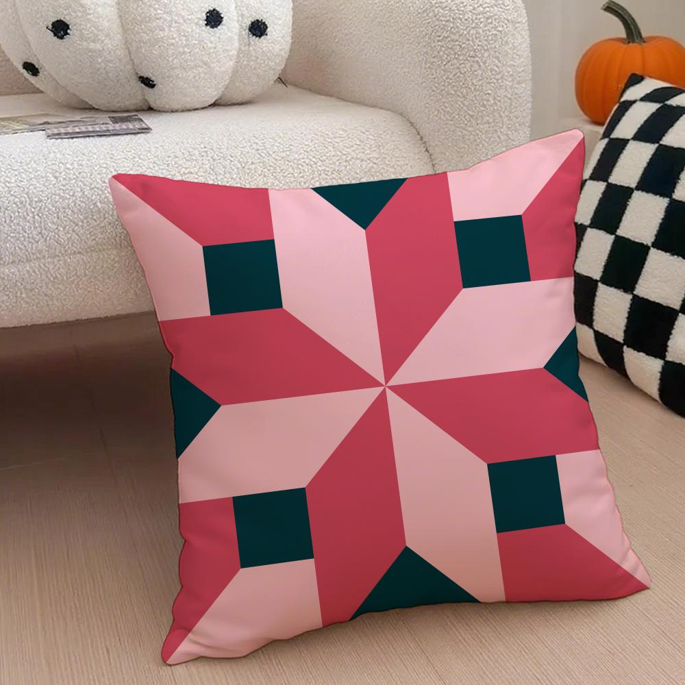 Exotic Portuguese Style Geometric Graphics Art Cushion Cover Throw Pillow Cover Hidden Button Durable Polyester Chair Cushion