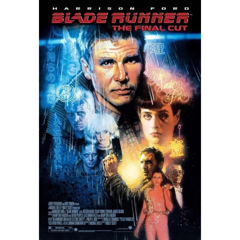 Filme Retrô Blade Runner(1982) Pôster de Filme Clássico de Ficção Científica Pintura em Tela Arte de Parede Fotos Vintage Decoração de Casa Clube Cinema Presente