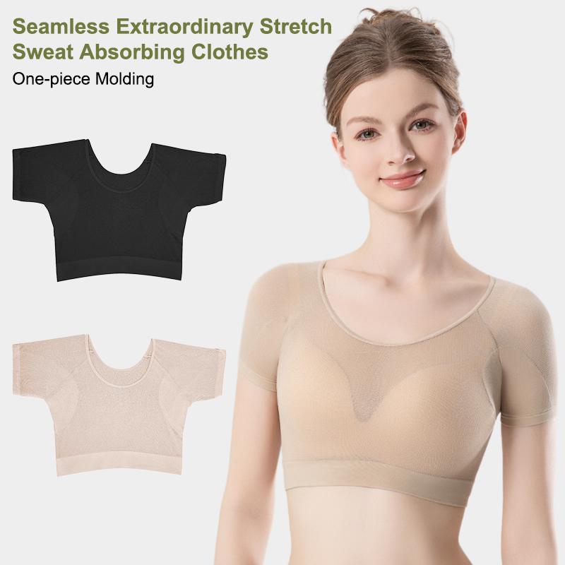 Breathable Sweat Absorbing Clothes Ultra-Thin Mesh Quick-Drying Chest Wrap Vest Sweat Proof Underarm Sweat Pads T-Shirt Women