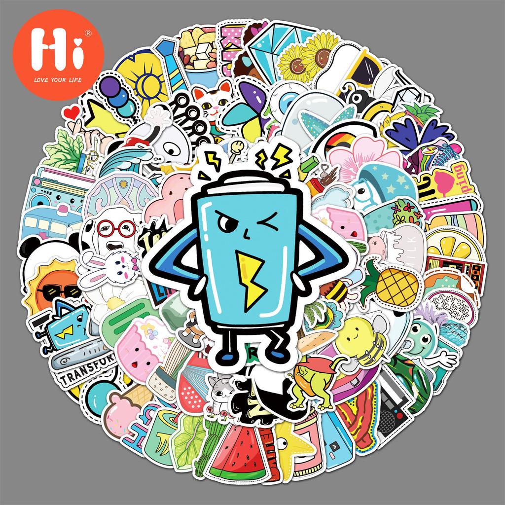 103 VSCO Krähen Aufkleber Personalisierte Grenzüberschreitende Kleine Frische Ins Style Aufkleber DIY Skateboard Gepäck Aufkleber Wasserdicht