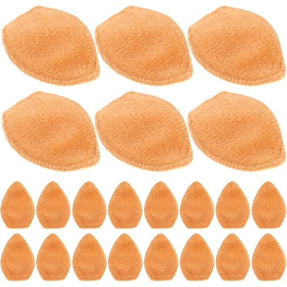LOGOFUN 100Pcs Chirstmas Deer Ear Plush Mini Deer Ear Charms Ornaments Miniature Deer Ear Crafts for DIY Crafts Making Accessoires Xmas Party