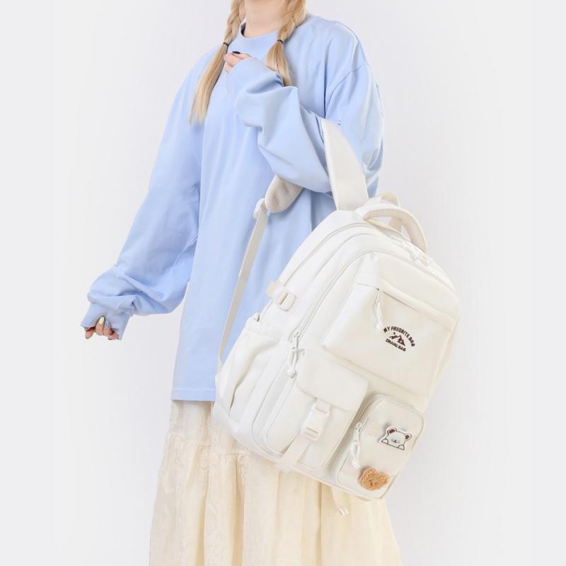 Autumn New Campus Girl Student Schoolbags Lightweight Breathable Pressure Reducing Backpacks Large Capacity Junior High School Girls Student Racksacks