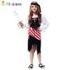Pirate Costume Enchanting For Girls With Striped Irregular Hem For Halloween Fun