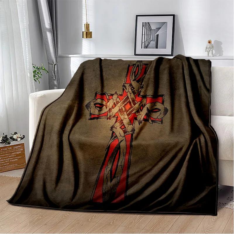 Holy Bible Cross Jesus Pray Soft Plush Blanket,Flannel Blanket Throw Blanket for Living Room Bedroom Bed Sofa Picnic Cover Kids