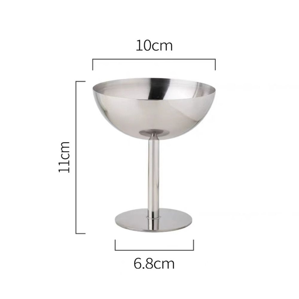 200ml Ice Cream Cup Silver Candy Cup New Fruit Snack Goblet