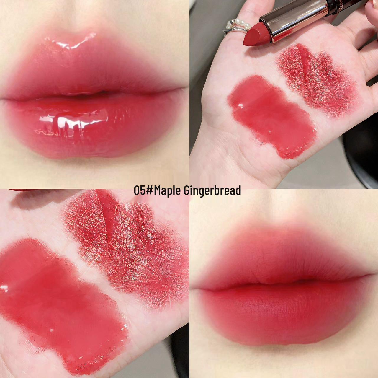 

Матова двостороння помада Gegebear: Нелипкий, Стійкий колір, Натуральний макіяж для студентів