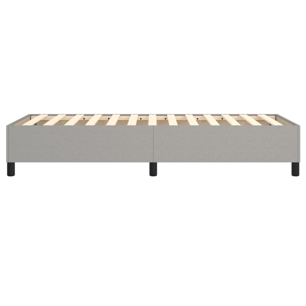 Box Spring Bed Frame Light Grey 90 X 190 Cm Fabric