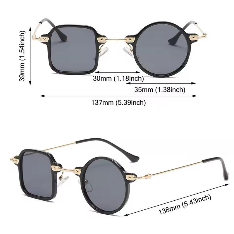 Irregular Square Round Frame Sunglasses Female Sun Glasses Clear Men Punk Eyewear