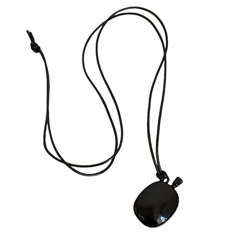 Modische Aventurin Schnalle Anhänger Halskette Accessoire mit verstellbarer Länge Lederband für Männer und Frauen täglicher Gebrauch