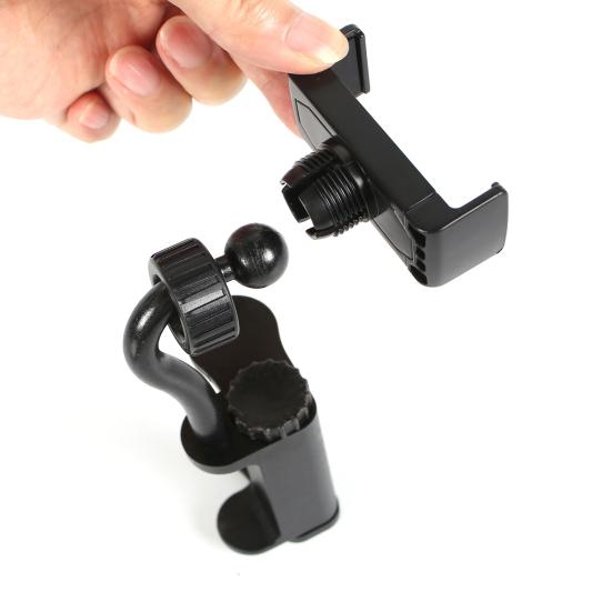Guitar Phone Holder Adjustable Phone Clip for 6-10.5cm Thick Guitar Ukulele Universal Smartphone Mount Camera Clamp for Live Broadcast Teaching Video