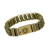 Unisex Tibetan Inspired Brass Bangle With Cultural Symbolism And Adjustable Fit Traditional Blessing Accessory