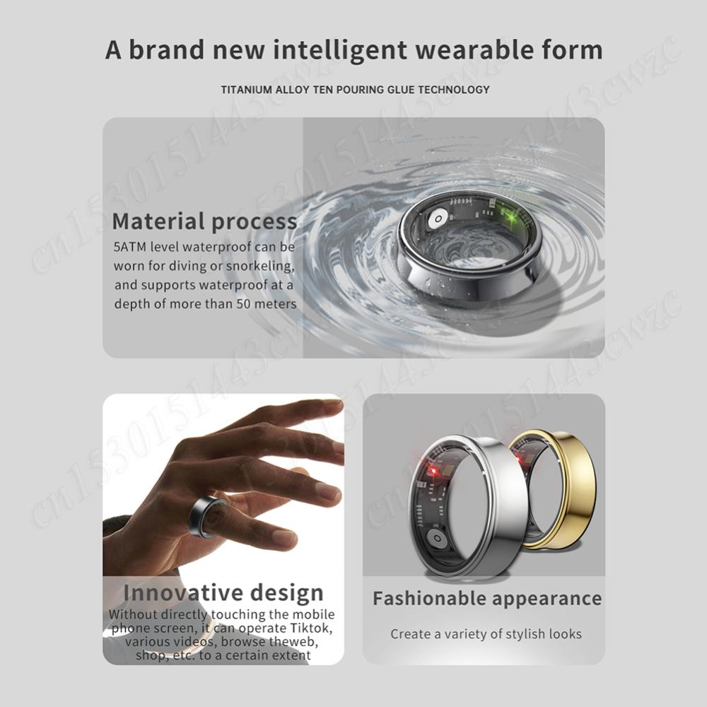 SR05 Smart Ring Health Fitness Rings Bluetooth 5.1 Sport Health Ring Multi-sport Modes Heart Rate Blood Oxygen Sleep Monitor