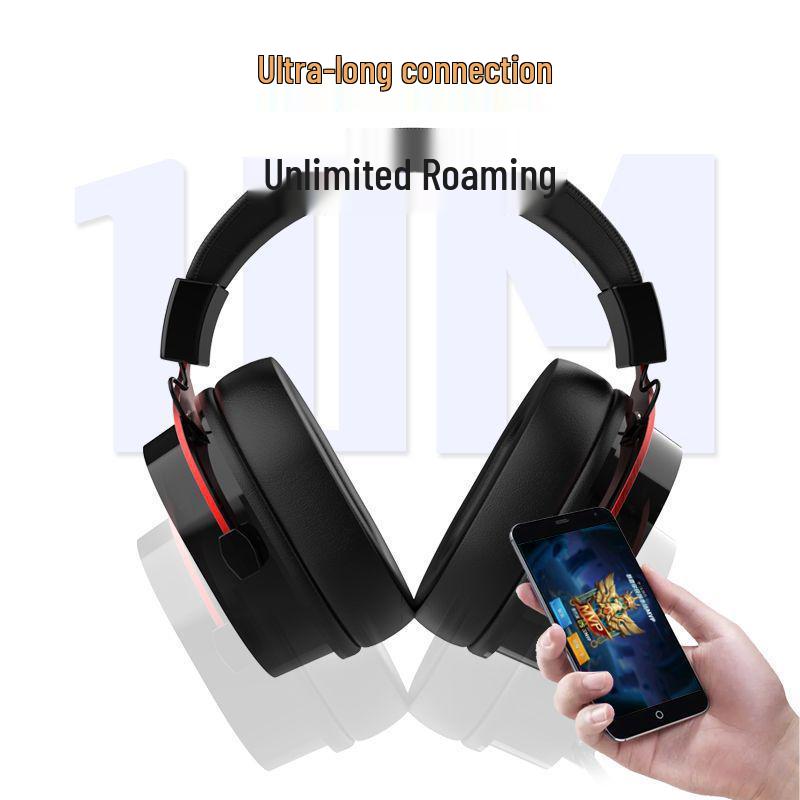 Dual-Mode Wireless Gaming Headset with Mic: 2.4G & Bluetooth for PC and Mobile.