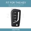 Auto Shell Holder Protector Fob For Toyota Highlander Camry RAV4 Aygo Yaris Keychain 4 Button Soft TPU Car Flip Key Cover Case