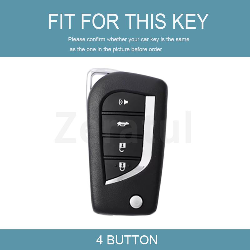 Auto Shell Holder Protector Fob For Toyota Highlander Camry RAV4 Aygo Yaris Keychain 4 Button Soft TPU Car Flip Key Cover Case
