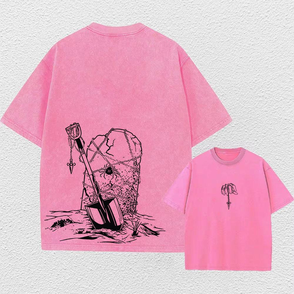 Hip Hop Retro Washed T-Shirt Streetwear Anime Hunter X Hunter Print Graphic T Shirt 100% Cotton Unisex Tshirt Men Tops