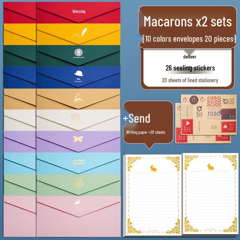 Nordic Style Literary Retro Envelope & Letter Paper Set - Love Letter & Greeting Card Collection