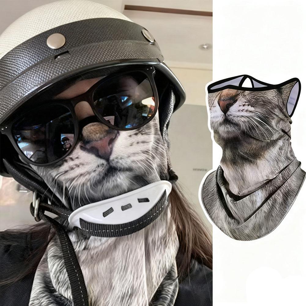 Outdoor Cycling Earloop Mask With 3D Animal Pattern Half Face Neck Protection Ultraviolet-proof Windproof Mask Cycling Supplies