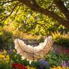 Bird Nesting Material Holder Moon Shaped Wreath Frame Wire Hummingbird Nesting Material Cage Bird's Nest Support For Home Deco