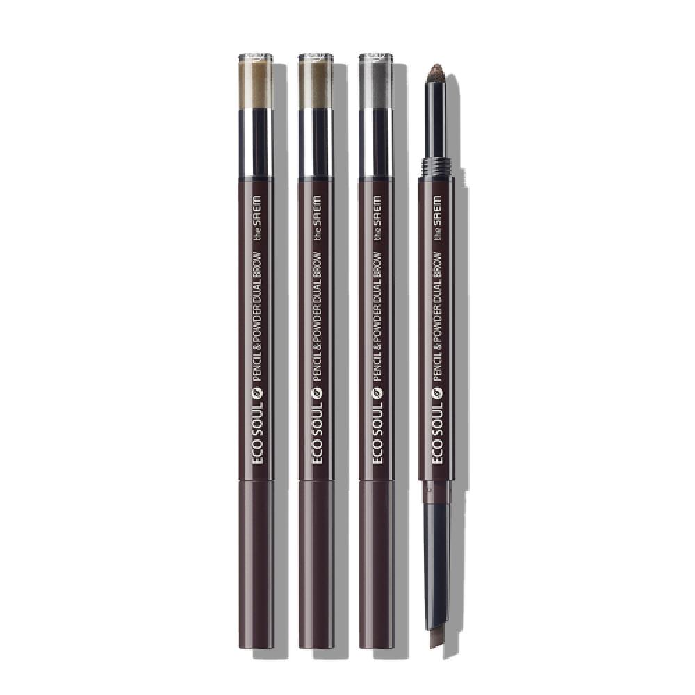 

Thesaem Eco Soul Pencil Powder Dual Brow 4colors 04 dark brown/04 dark brown