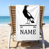 1pc Football2 Beach Towel with Custom Name, Beach/Swimming/Bath/Picnic/Camping Towel, Suitable for Seaside Beaches
