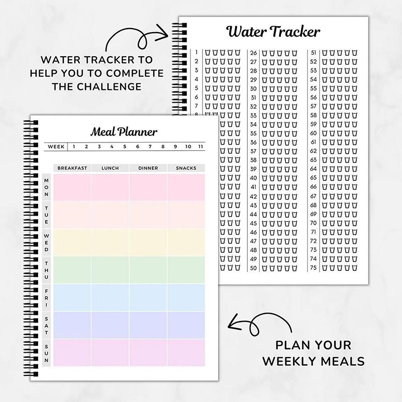 75 Target Soft Challenge Planner Notebook, 75 Easy Soft Challenge Tracker Planner Journal Bundle Editable