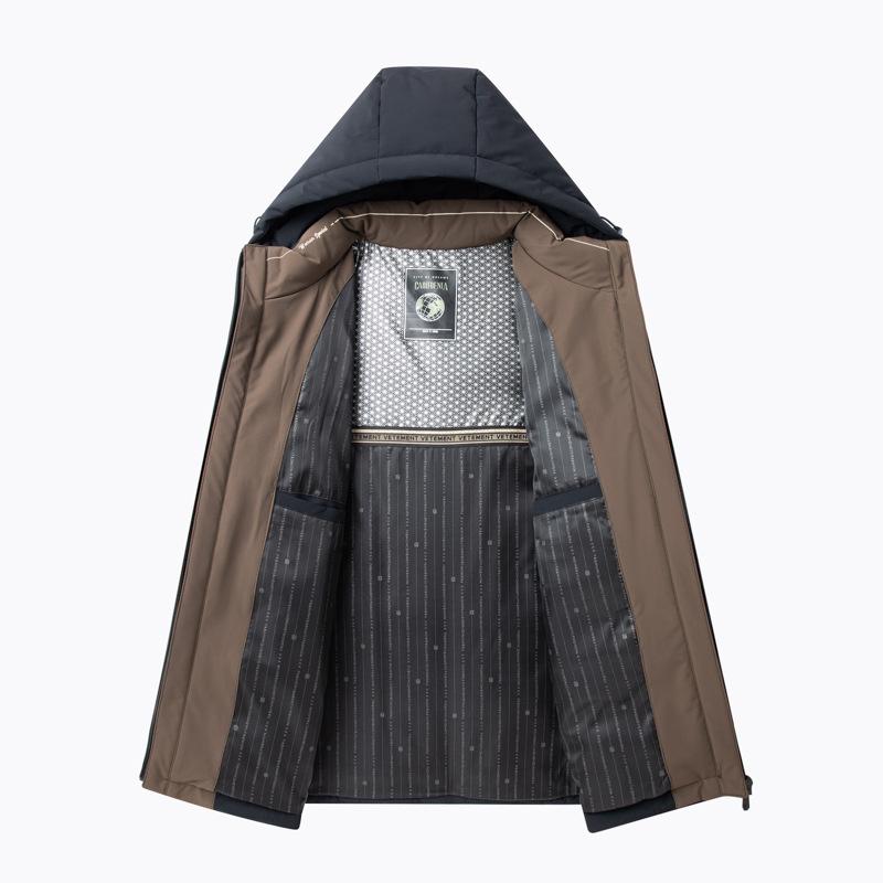 Autumn and Winter Duck Down Warm Hooded Zipper Version of Middle-aged and Young Business Leisure Down Jacket