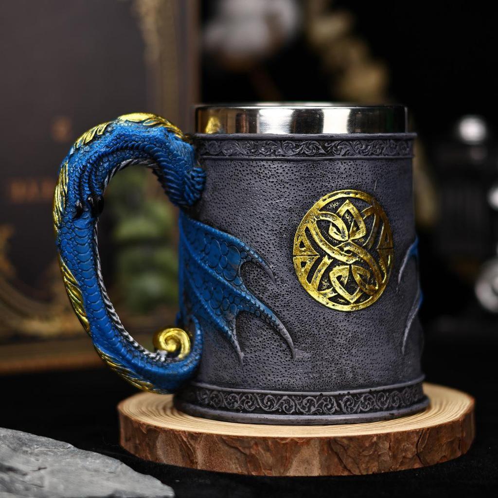Pterodactyl Warrior Dragon Knight Stainless Steel Beer and Coffee Mug