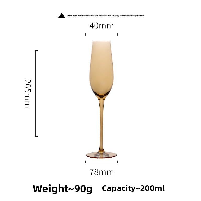 European Electroplated Colorful Champagne Glasses Crystal Highball Wine Cups for Home Hotel Use