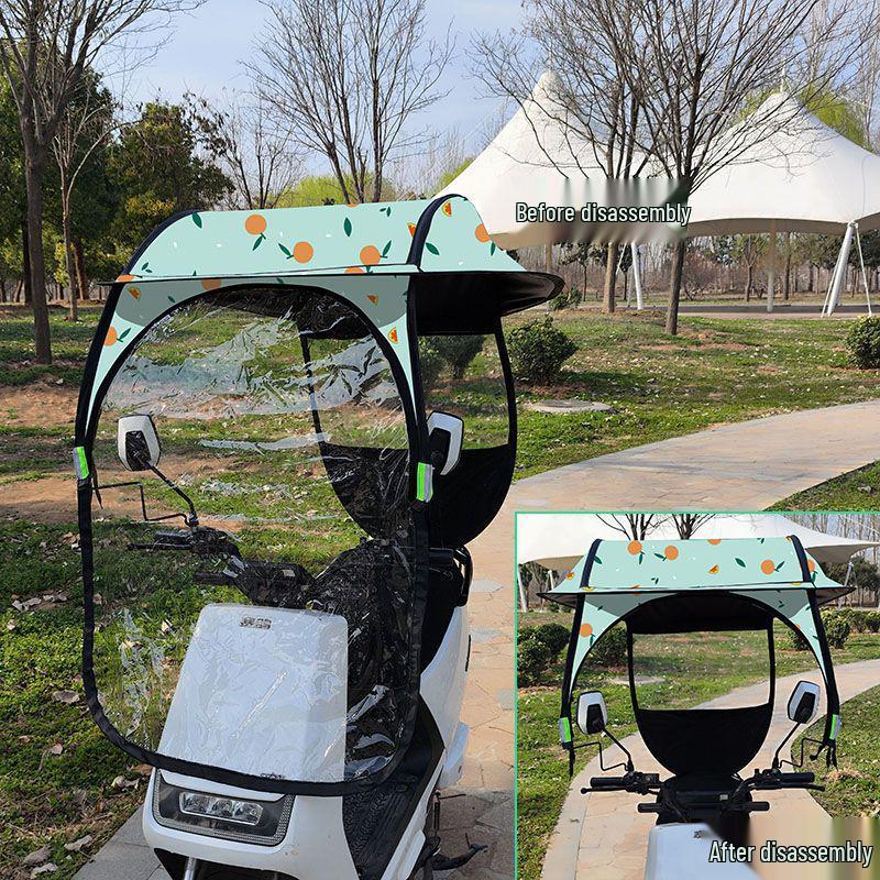 Kompaktes Elektrofahrrad-Verdeck: Verdickte Sonnen-, Regen- und Windschutzhülle