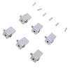 6Pcs Guitar String Locking Nut Split Type Bridge Lock Headless Electric Guitar Parts Accessories Silver