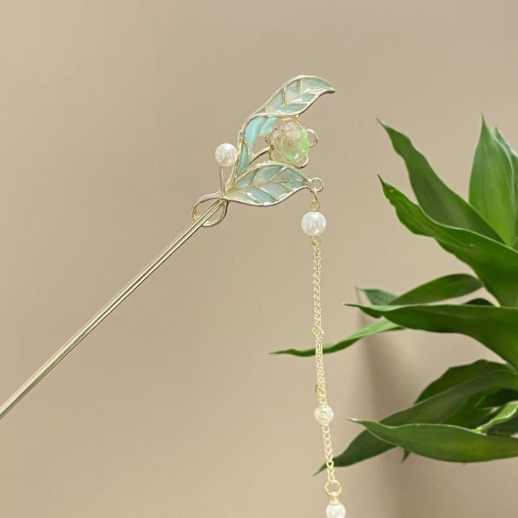 Fairy Spring Element Hairpin For Women Exquisite Flower Tassel Hair Stick Elegant Metal Jewelry Hair Accessories Hanfu Hair Pins