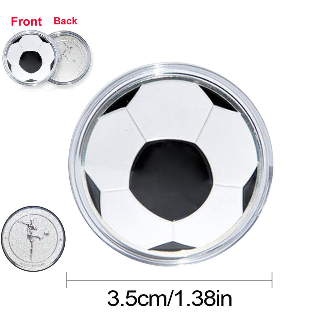 1pc Two Side Referee Judge Toss Coin Soccer Toss Coin Blue/Red Sided Referee Toss Coin For Kids Adults Football Volleyball Sport