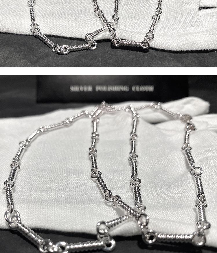 Chrome Hearts Twisted Sterling Silver Choker: Gold & Silver Collarbone Necklace for Men & Women - Ideal Couple's Birthday Gift