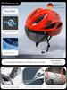 Bicycle Helmet with Goggles, One-Piece Riding Helmet, Men's and Women's Mountain Road Bike Safety Helmet