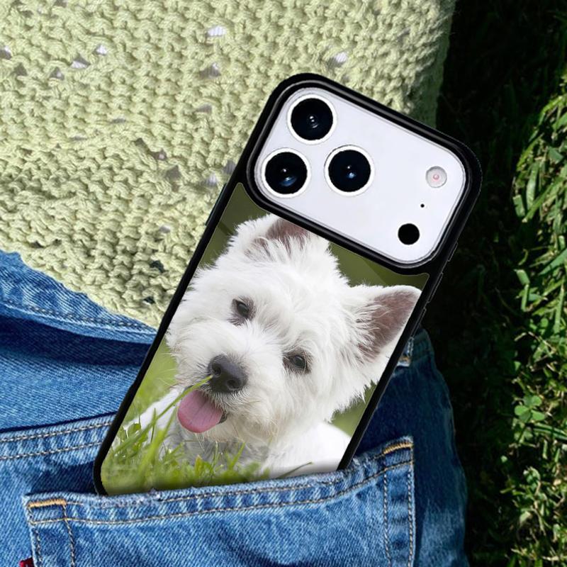 West Highland White Terrier Small White Dog Phone Case For iPhone 17 AIR 16 Pro Max 15 14 Pro 11 12 13 Shockproof Silicone Cover