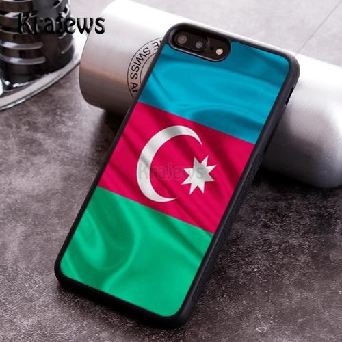 Krajews Azerbaijan Flag Phone Case For iPhone 17 Air 16 15 14 11 12 13 Pro MAX Plus cover shell coque