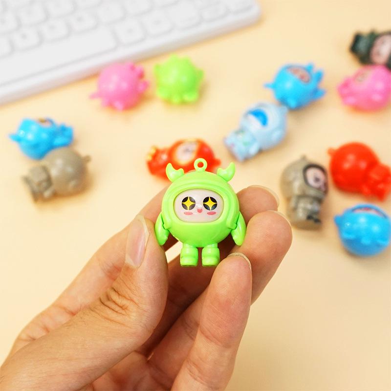 Children's Firefighter Face-Changing Doll Keychain Pendant