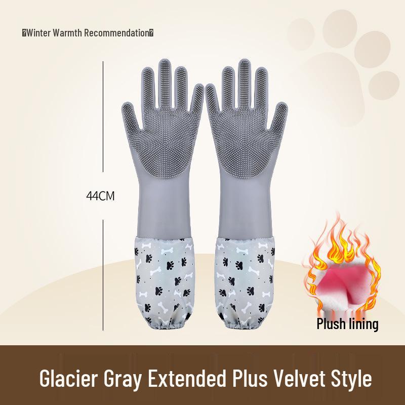 Silicone Pet Bathing Gloves - Anti-Scratch/Bite, Grooming & Hair Removal