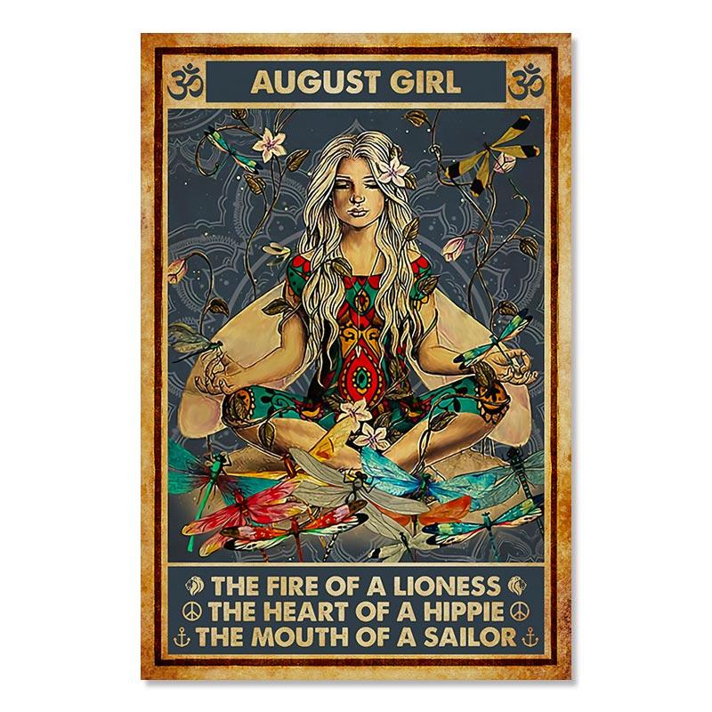 Vintage Yoga Chakra Awakening Postere și imprimeuri Iubitor de yoga Mișcarea mâinii Relaxați-vă pictura pe pânză Modern Wall Home Decor Pictures