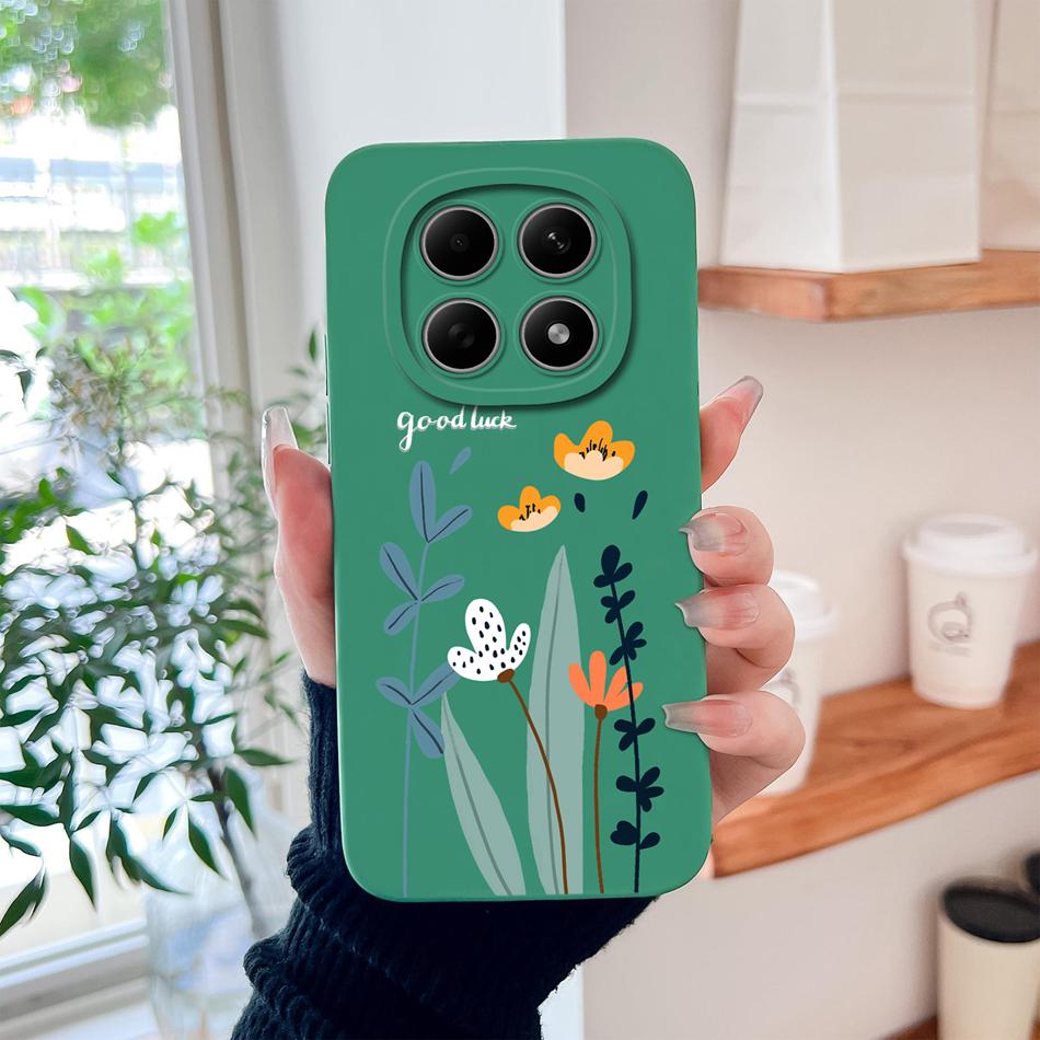 Case For Redmi Note 15 Pro Plus Candy Painted Flower Phone Cover For Redmi Note15 4G 5G Soft Camera Protecion Liquid Back Covers